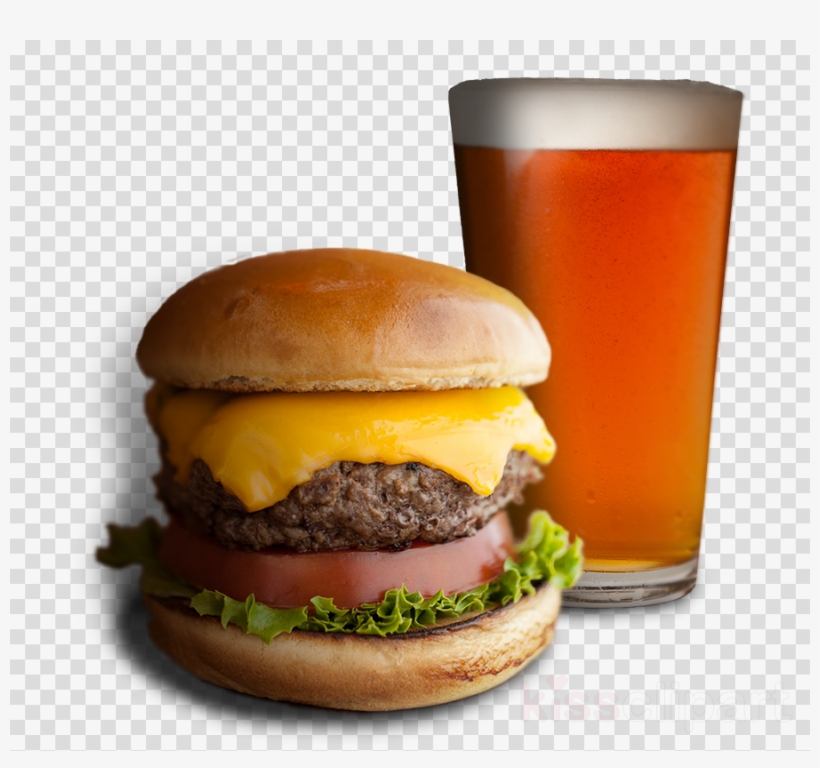 Beer Burger Png Clipart Hamburger Beer Veggie Burger - Ebydesign Simply Daisy 16" X 16" Gingham Check Geometric, transparent png