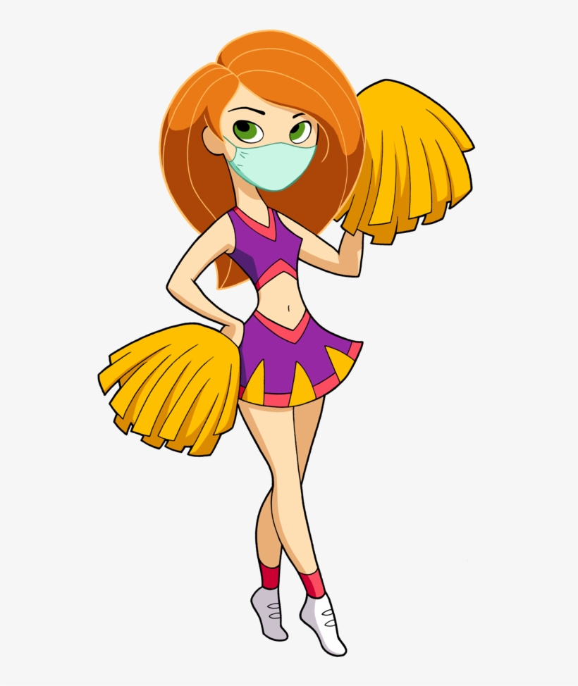 Cheerleader Kim Possible Wearing A Surgical Mask - Kim Possible Cheerleader, transparent png