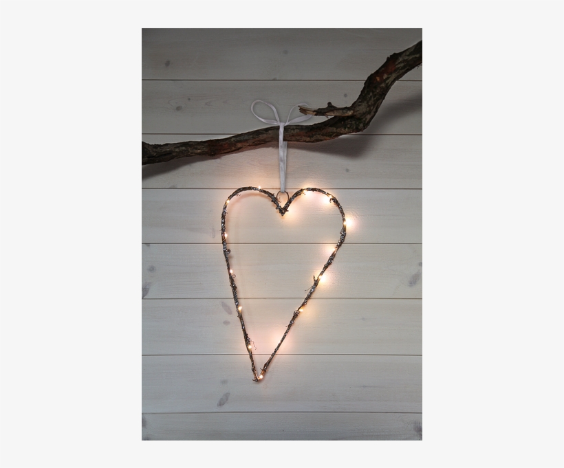Silhouette Willy - Led Decorative Light Willow Heart, transparent png