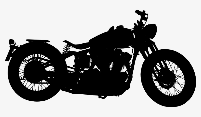 Harley Davidson Motorcycle Silhouette By Emslichter - Honda Vtx 1800 Silhouette, transparent png