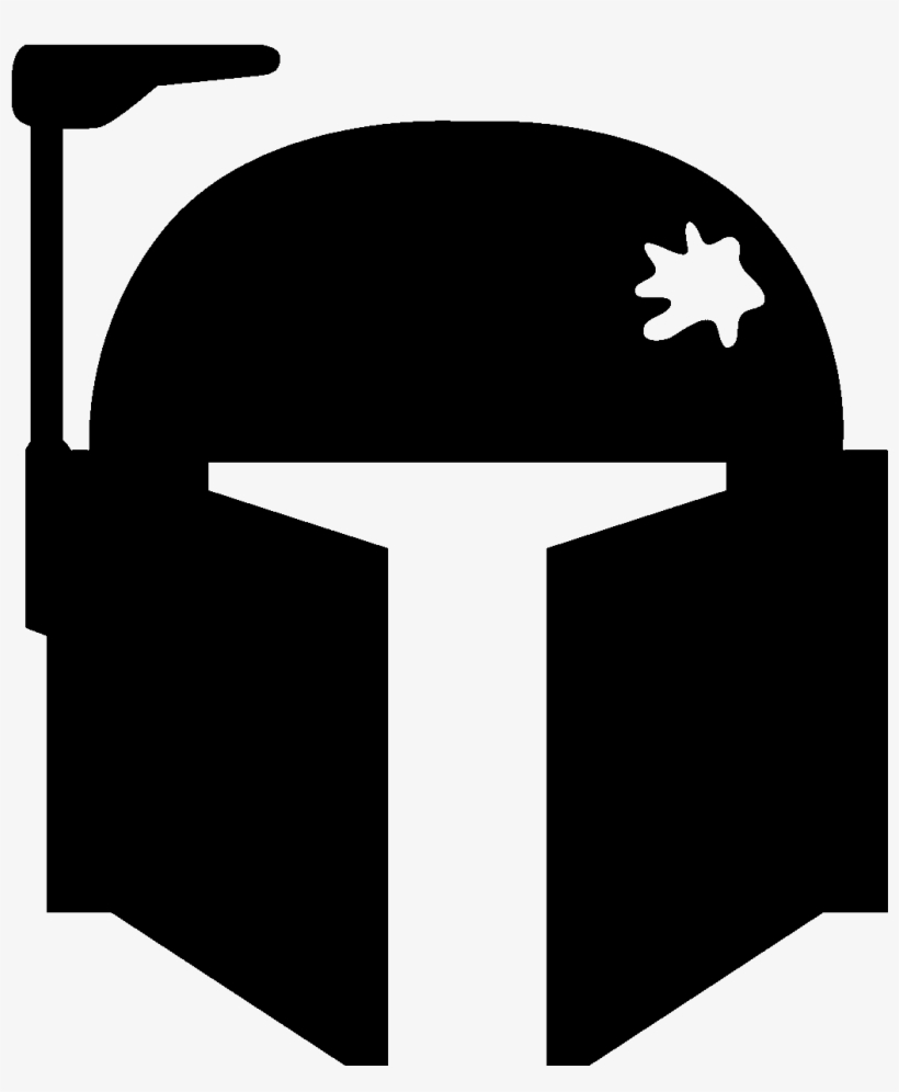 Sticker Tete De Robot Ambiance Sticker Mac Bobafett - Boba Fett Silhouette Png, transparent png