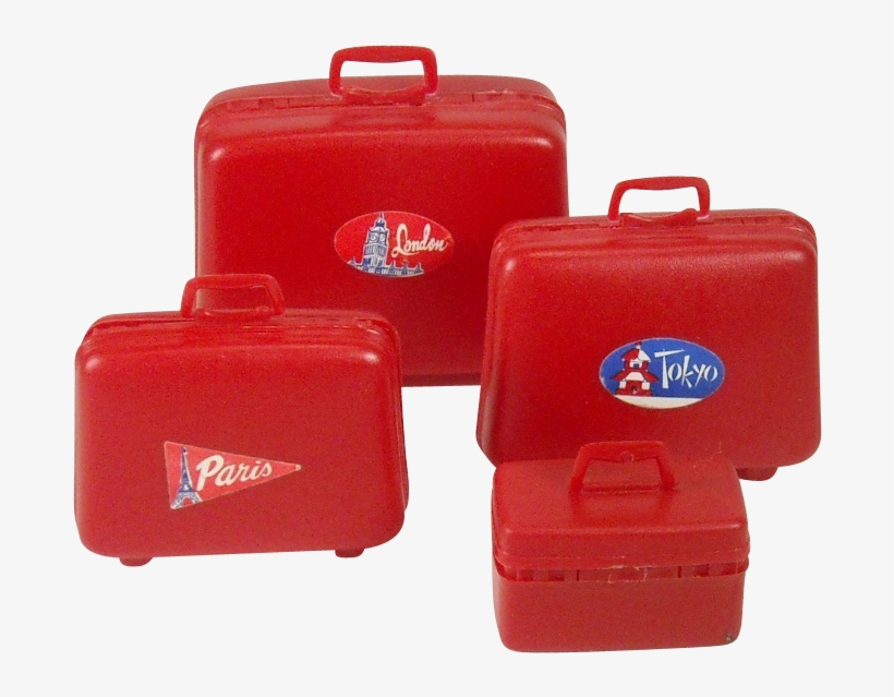 1963 Vintage Red Samsonite Silhouette Luggage Suitcase - Medical Bag, transparent png