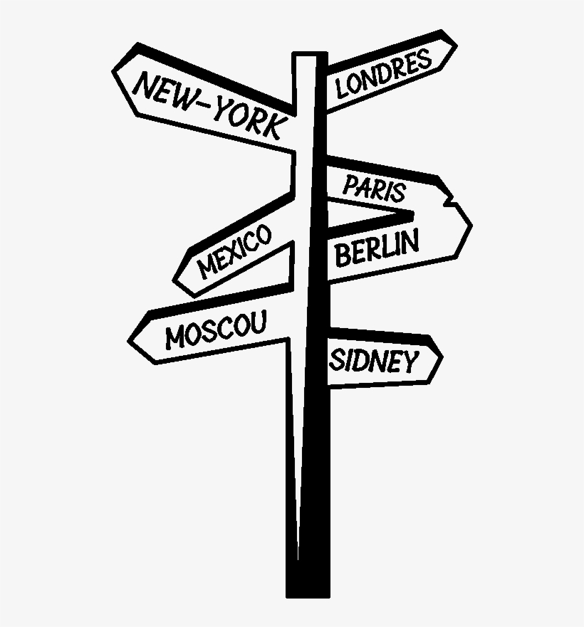 Sticker Villes Panneaux Londres New York Mexico Ambiance - New York City, transparent png