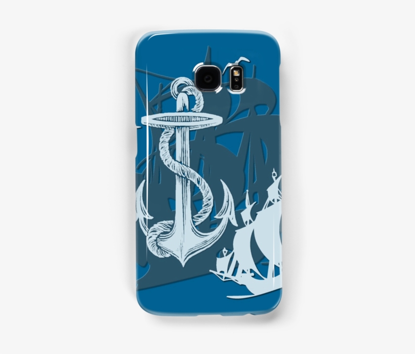 'pirate Ships & Anchor White Silhouette' Samsung Galaxy - Black Bart Pirate Ship - Highest Quality Wall Decal, transparent png