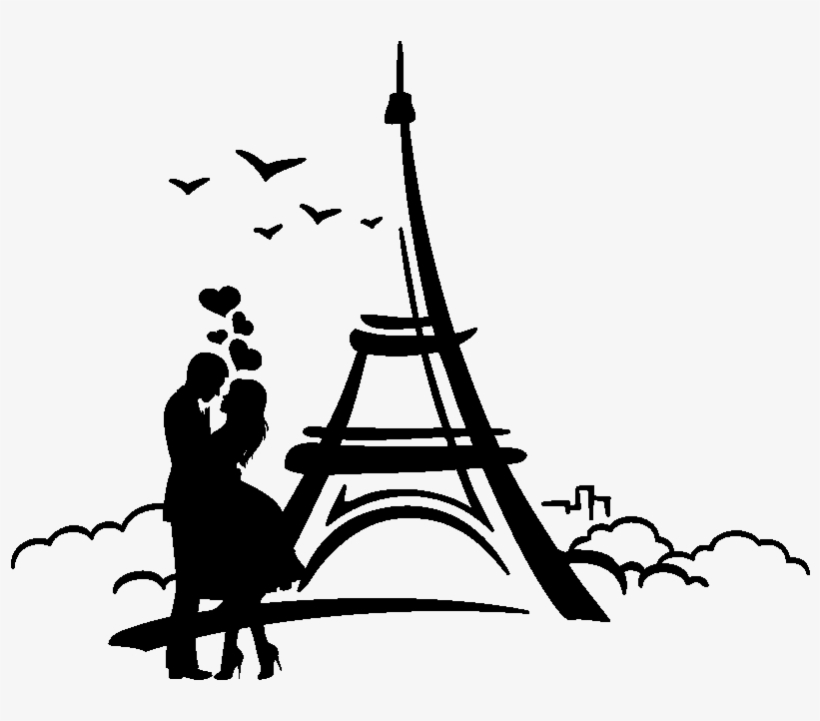 Sticker Paris Ville Des Amoureux Ambiance Sticker Kc7286 - Wall Decal, transparent png