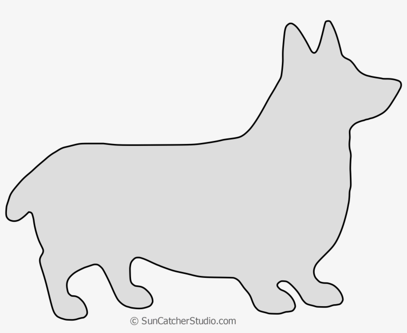 Png Format - Corgi Cartoon Black And White, transparent png