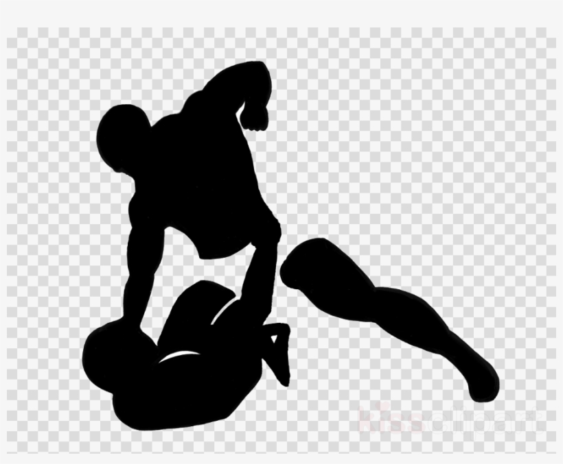 Download Mixed Martial Arts Silhouette Clipart Mixed - Мма Силуэт, transparent png