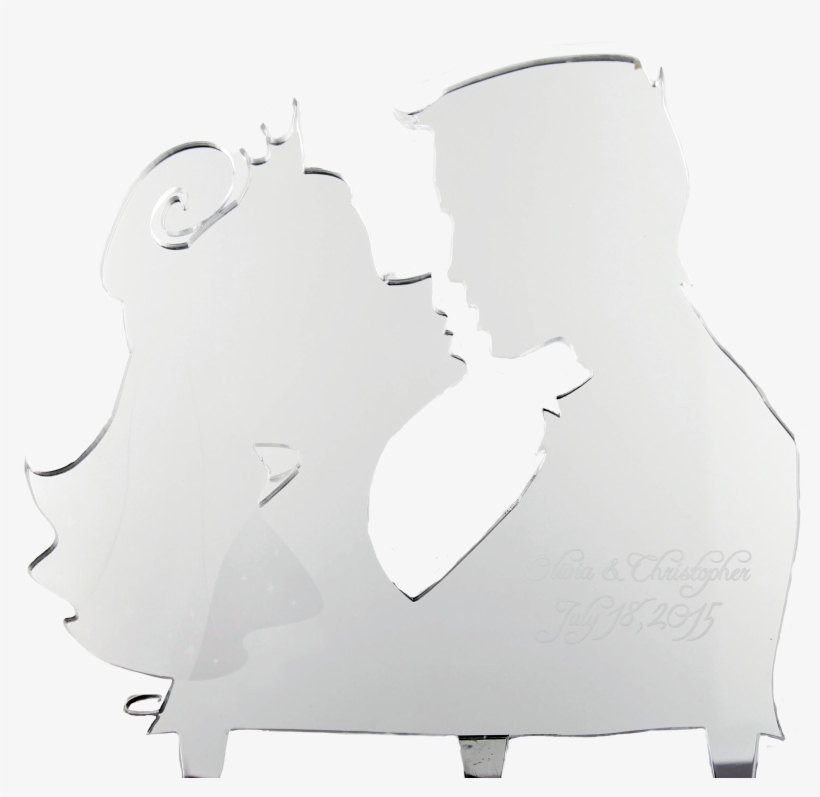 Kissing Couple Silhouette Cake Topper $16 - Cutting Board, transparent png