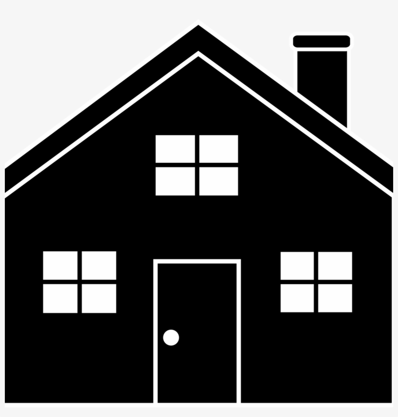 House Clipart Black And White, transparent png