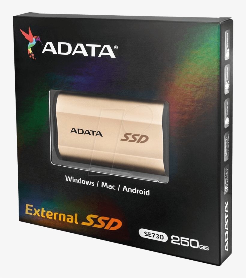Adata Se730 Gold 250 Gb, Usb - Adata 256 External Ssd - Gold, transparent png