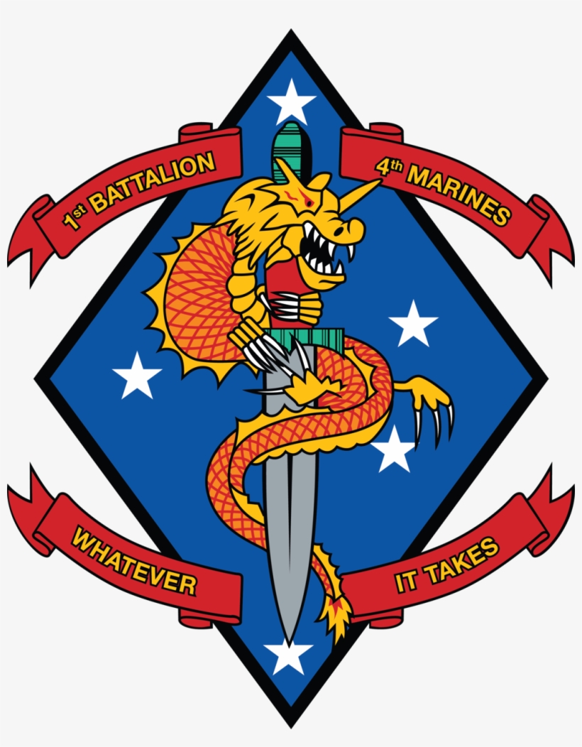1st Bn 4th Marines Hoodie - 1st Battalion 4th Marines Logo, transparent png