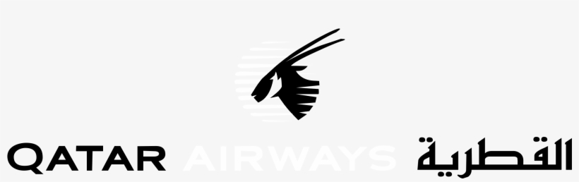 Qatar Airways Logo Black And White - Qatar Airways, transparent png