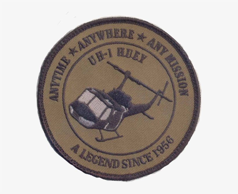 Uh 1 Huey Patch Od Green No Velcro Military, Law Enforcement - Federal Reserve Of Dallas Logo, transparent png