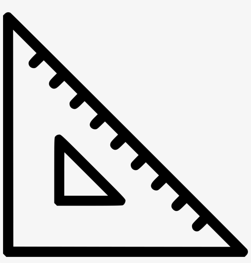 Png File - Black And White Triangle Ruler, transparent png