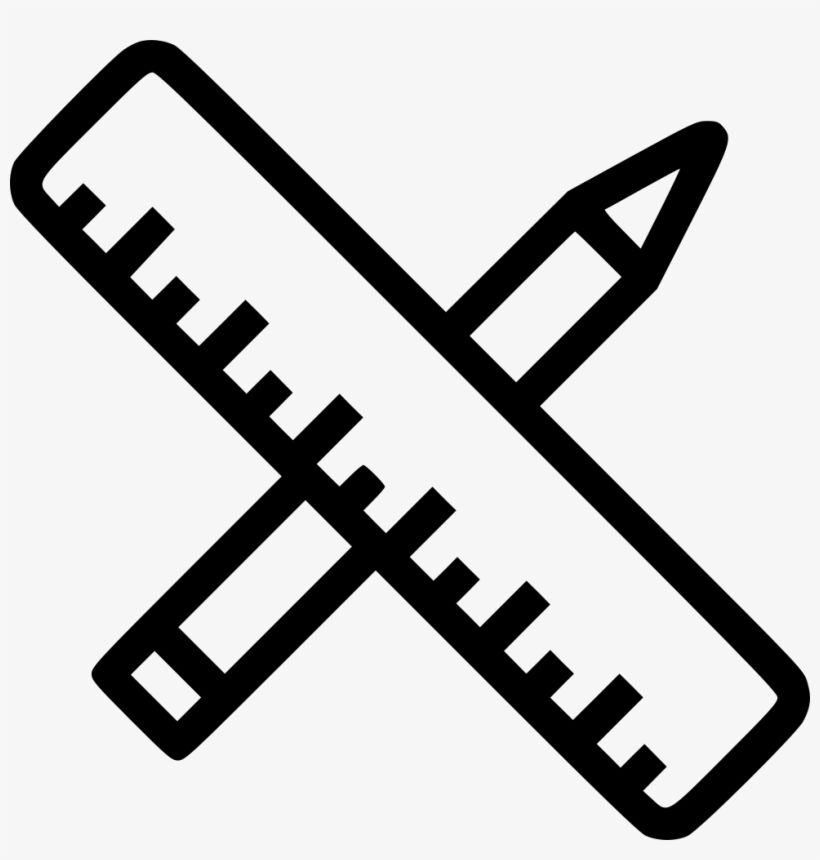 Pen Pencile Tool Sketch Scale Ruler Measure Comments - Measure Icon Png, transparent png