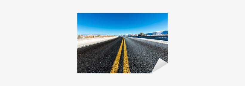Yellow Dividing Line On Asphalt Road Sticker • Pixers® - Der Einsatz Alternativer Streumittel Zur Reduktion, transparent png