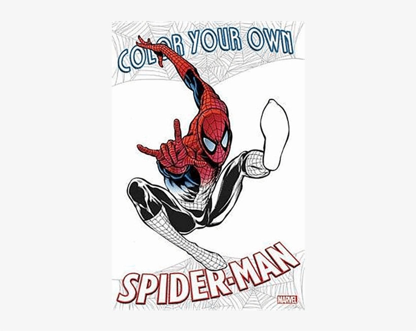 Color Your Own Spider Man Coloring Book - Color Your Own Spider-man, transparent png