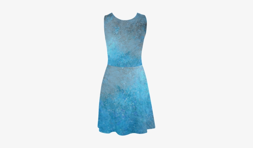 A Blue Watercolor Elephant Portrait In Denim Look Atalanta - Cocktail Dress, transparent png