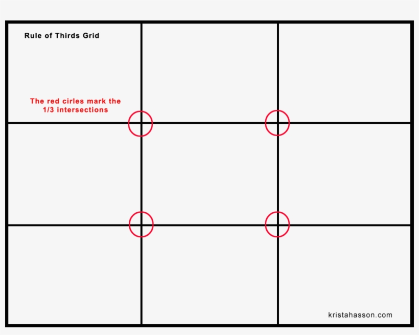 Place Your Center Of Interest In Or Around The Red - Rule Of Thirds, transparent png