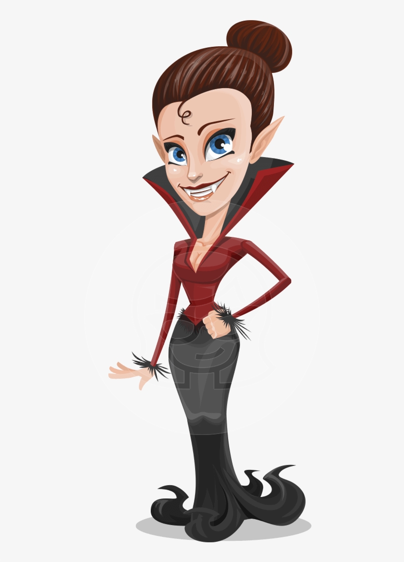 Medusa Fang-legant - Cartoon Vampire Woman, transparent png