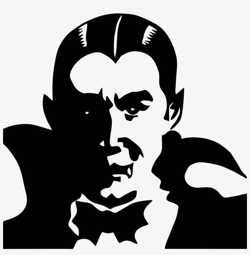 Dracula Clipart Silhouette - Dracula Black And White Clipart, transparent png