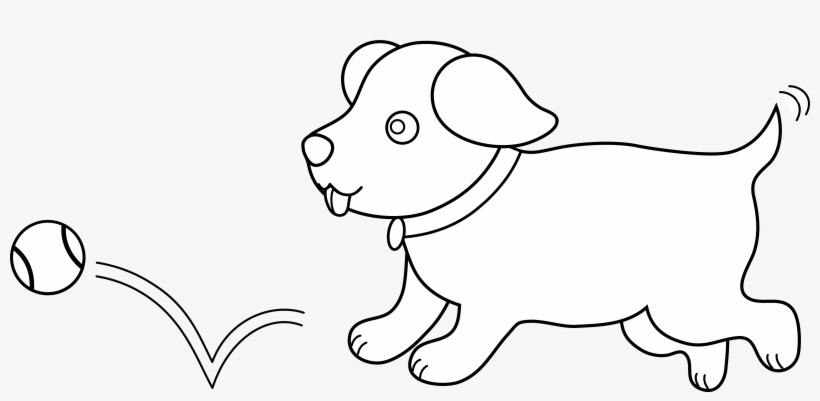 Cute Dog Clipart Black And White - Clip Art, transparent png