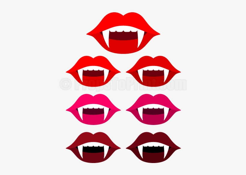 Printable Vampire Mouth Photo Booth Prop - Vampire Photo Booth Props, transparent png