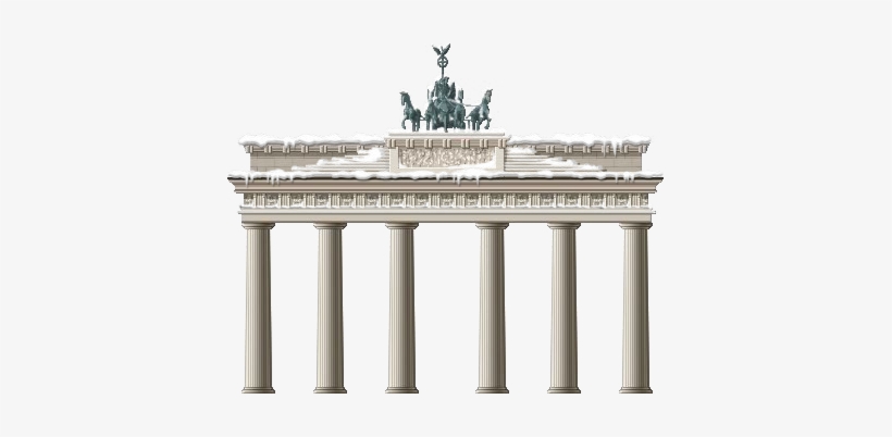 Snowy Berlin Gate - Thumbnail, transparent png