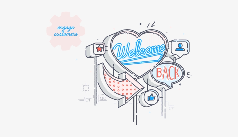 Engage Customers - Illustration, transparent png
