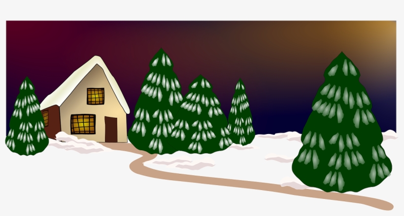 Christmas - Frohe Weihnachten ~ Snowy-winter-szenen-gruß-karte, transparent png