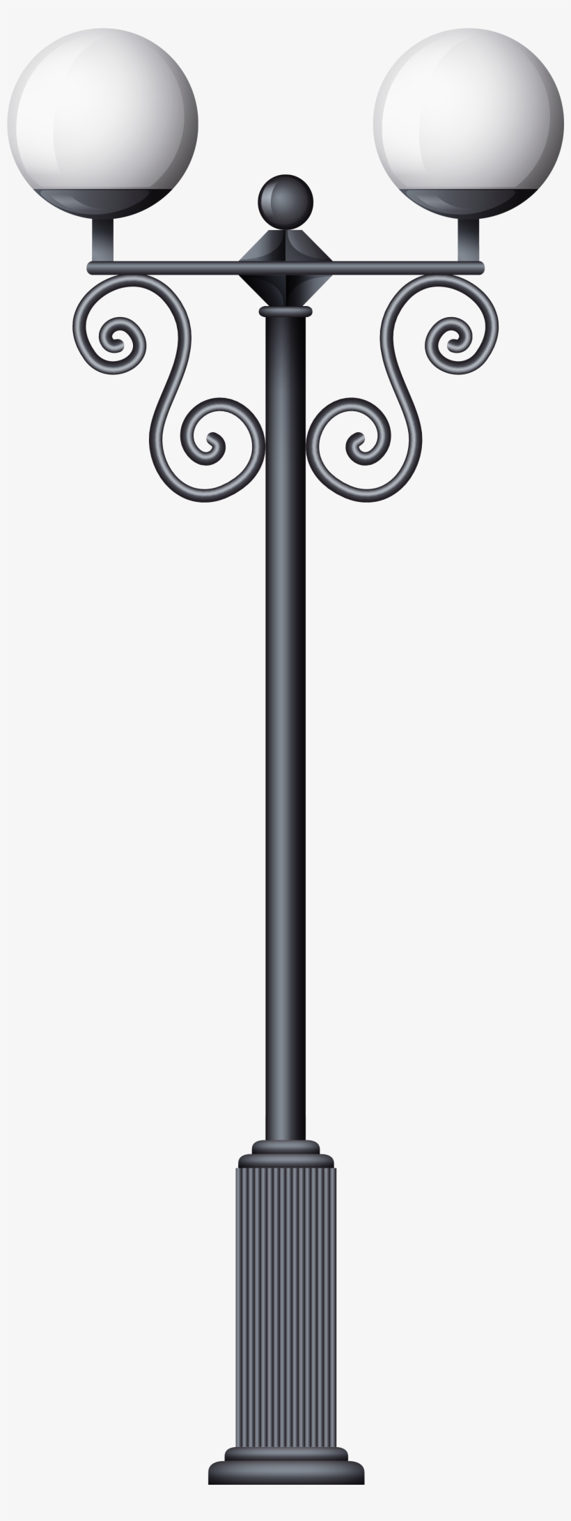 Streetlight Png Clip Art - Lamp Post White Backgroud, transparent png