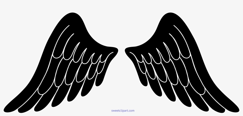 Angel Wings Black And White - Angel Wings Clipart Black And White, transparent png