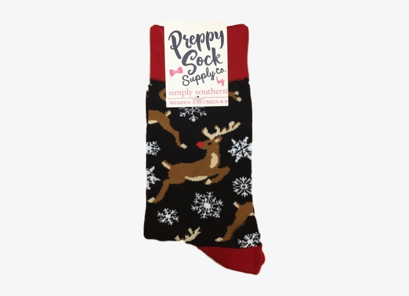 Simply Southern Reindeer Sock - Sock, transparent png
