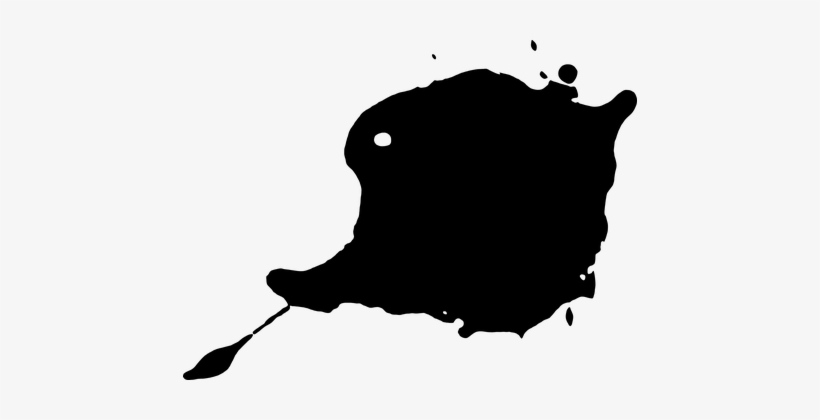 Paint Splatter Splash Ink Drop Splattered - หยด หมึก Png, transparent png
