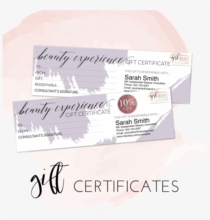 Mary Kay Beauty Experience Editable Gift Certificates - Mary Kay Beauty Experience Package, transparent png