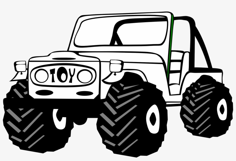 Jeep Drawing Black And White - Jeep Clip Art, transparent png
