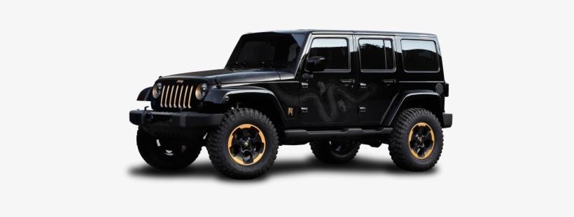 Black Jeep Wrangler Dragon Edition Car Png Image - Black Jeep Png, transparent png