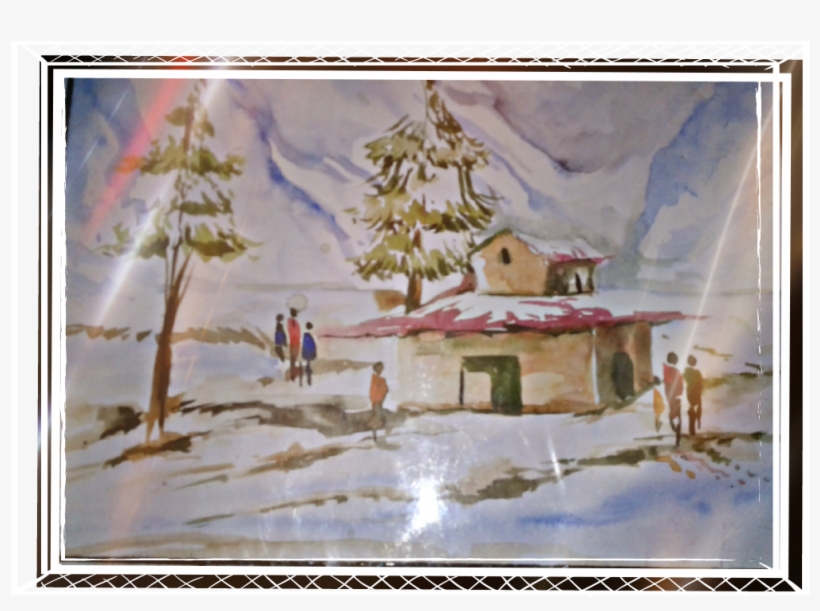 This Velly Looks Very Nice And Pretty In The Snow Fall - Picture Frame, transparent png