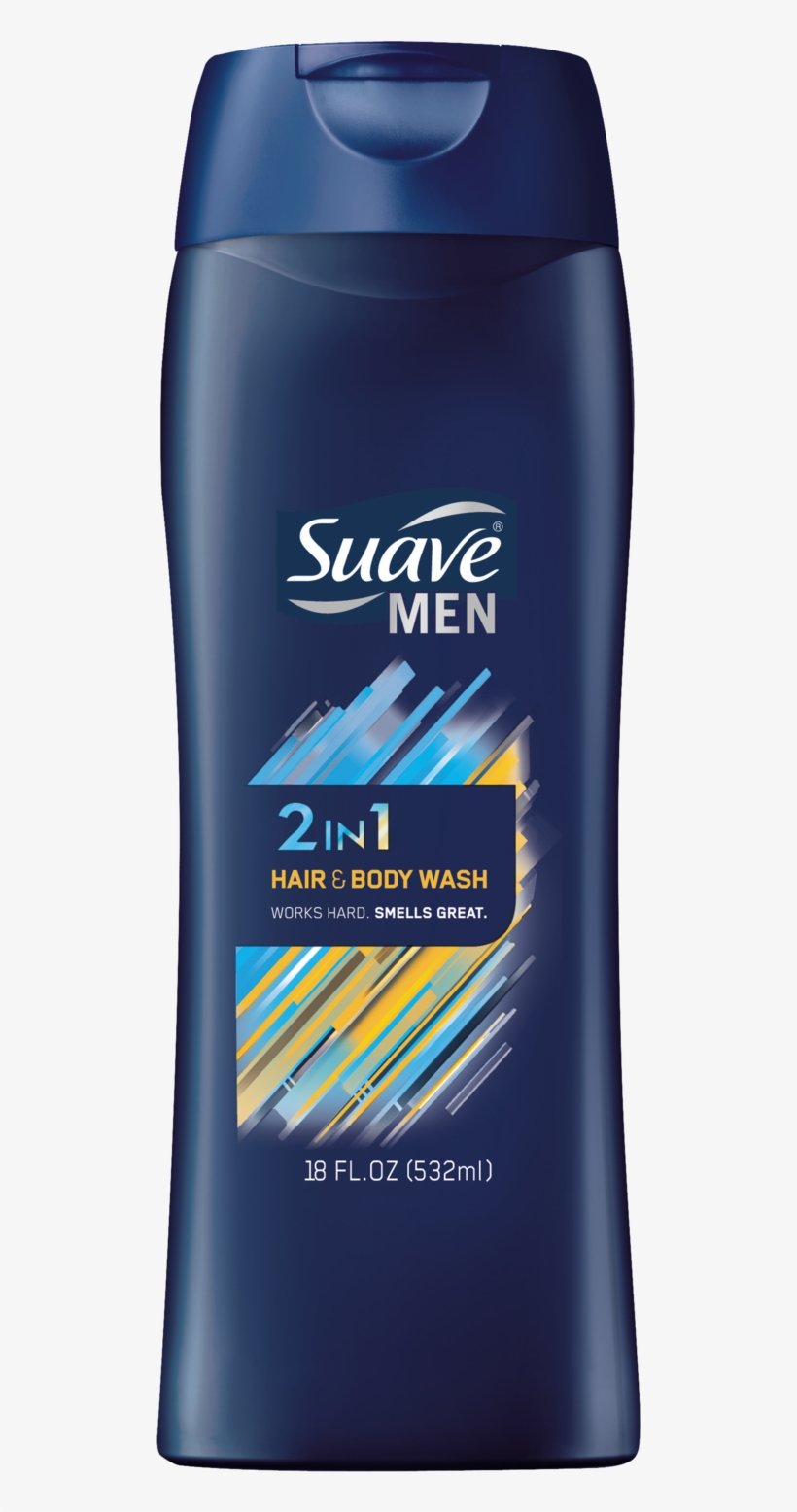 2 In 1 Hair Body Wash 18oz - Suave Men Hair & Body 2-in-1 Body Wash 18 Oz, transparent png