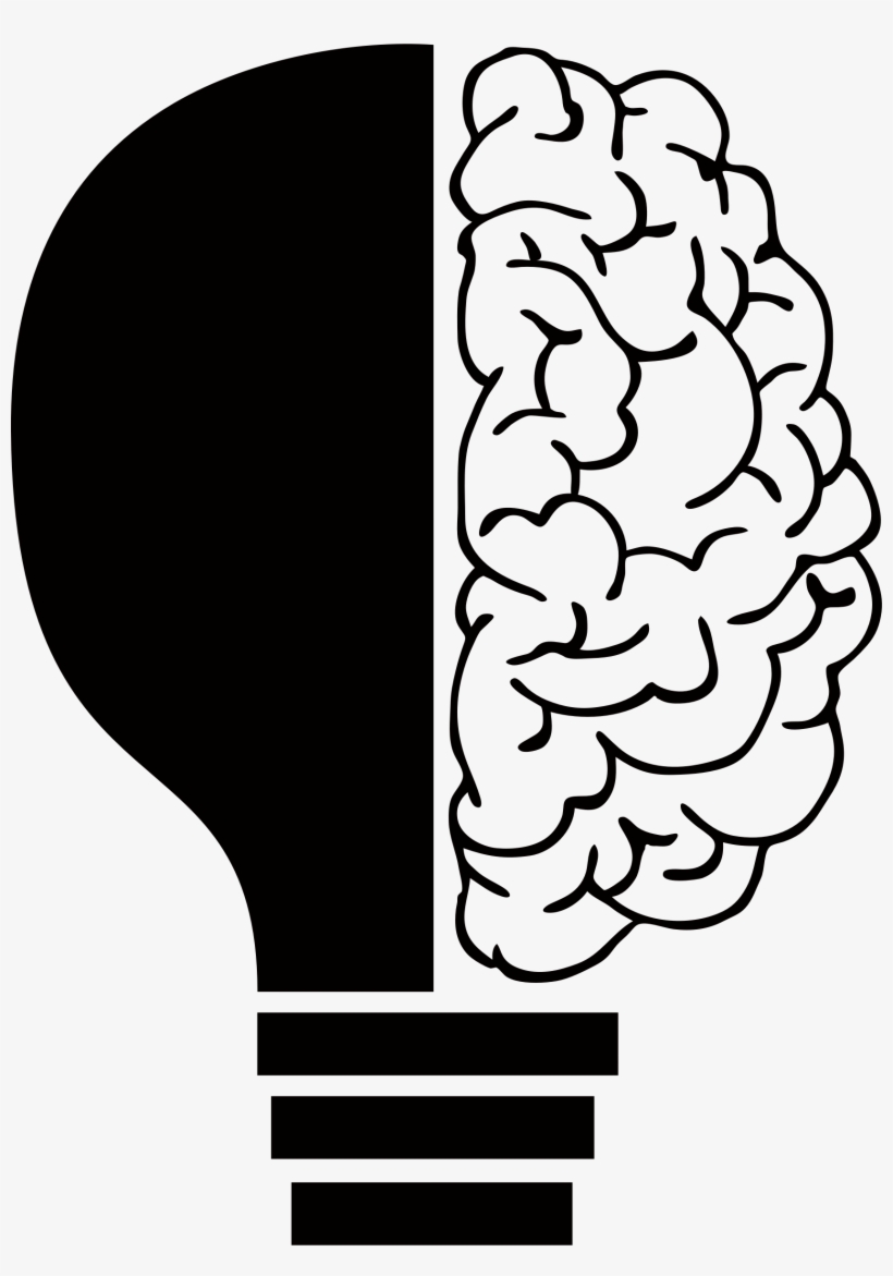 Brain Light Bulb By Elisa Riva Big - Brain Light Bulb Png, transparent png