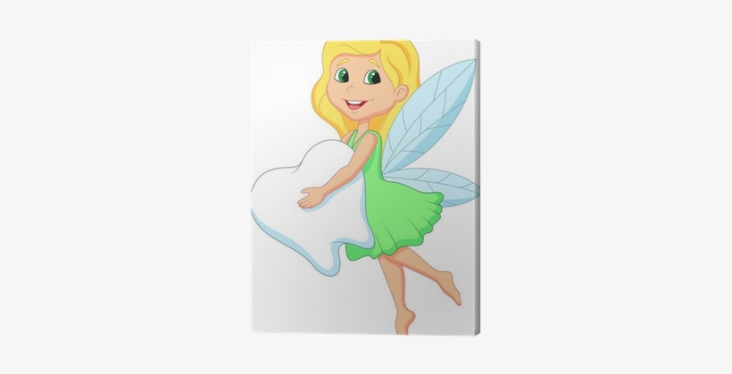 Illustration Of A Cute Tooth Fairy Flying With Tooth - Tooth, transparent png