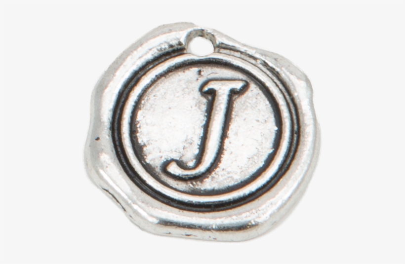 Silver Wax Seal "j" Charm - Sealing Wax, transparent png