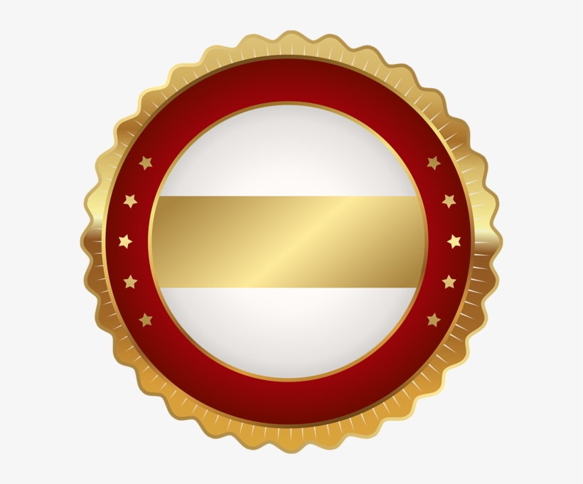 Seal Badge Red Gold Png Clip Art Image - 8 Embellissements Têtes De Mort En Bois N 2, transparent png