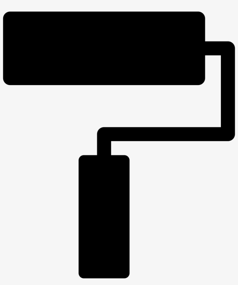Paint Roller Black Silhouette - Валик Силуэт, transparent png