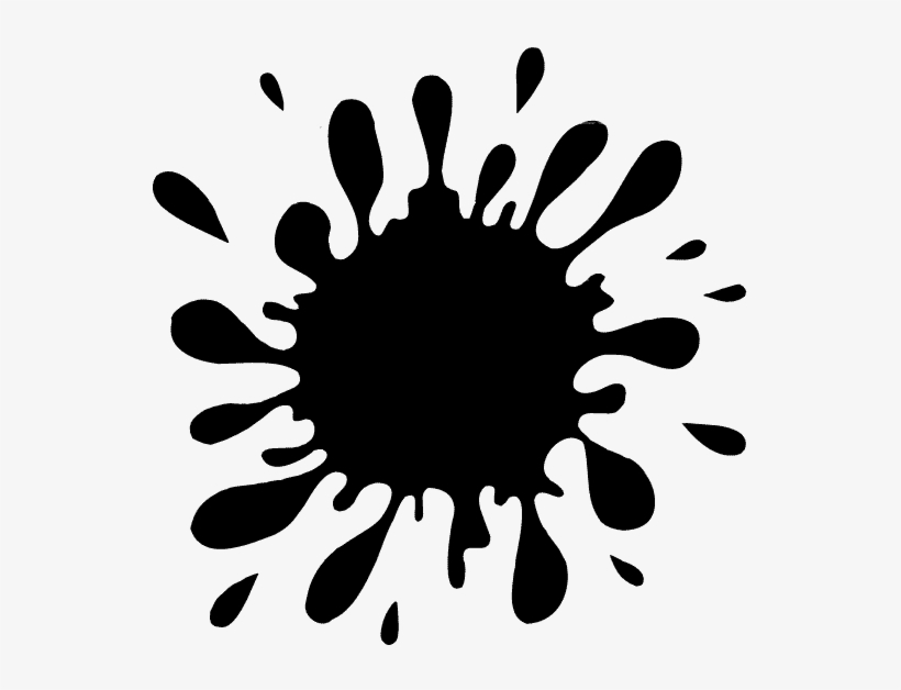 Splash Decal - Black Paint Splatter Clip Art - 544x548 PNG Download