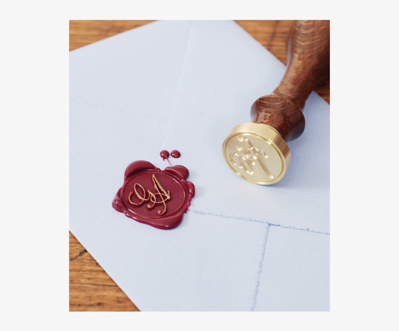 Wax - J. Herbin - Custom Wax Seal - Round - Double Character, transparent png