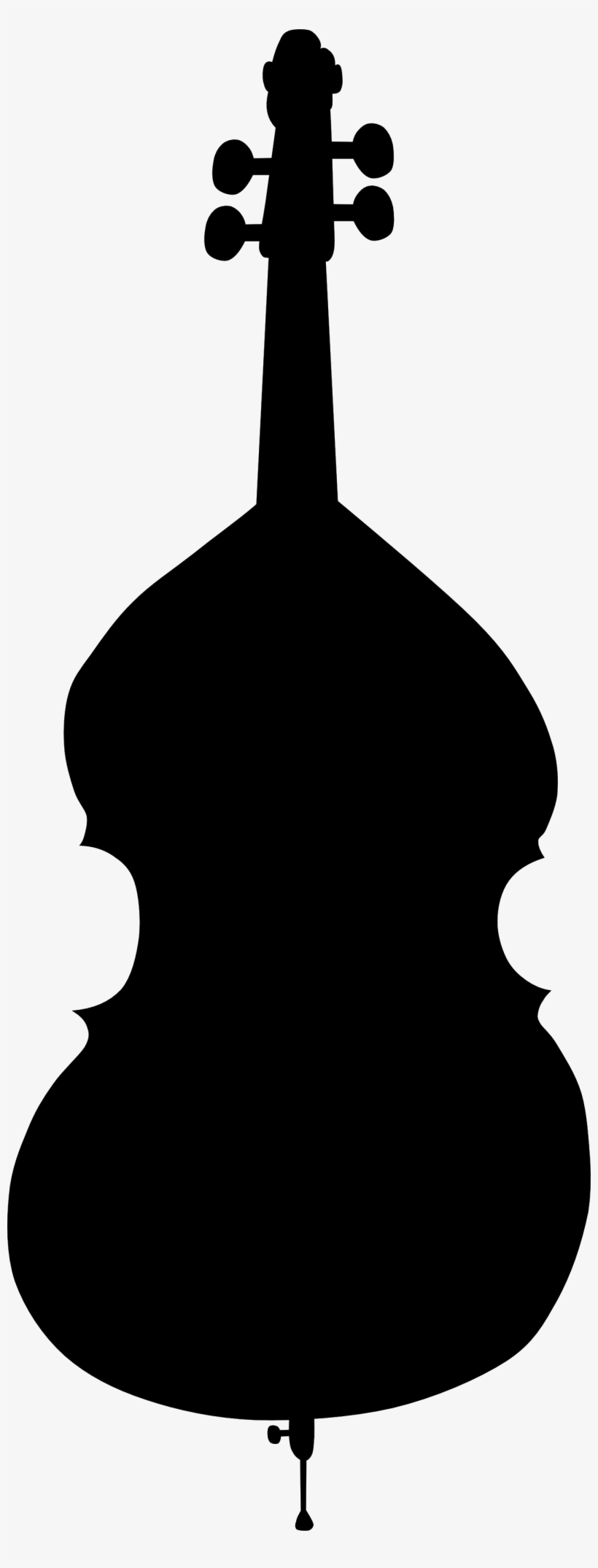Image For >, Playing Cello Clipart - Double Bass Silhouette, transparent png