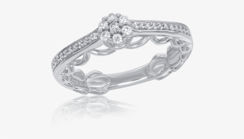 Cinderella Diamond Promise Ring With Dress Silhouette - Enchanted Disney Cinderella Diamond Fashion Ring 1/4ctw, transparent png