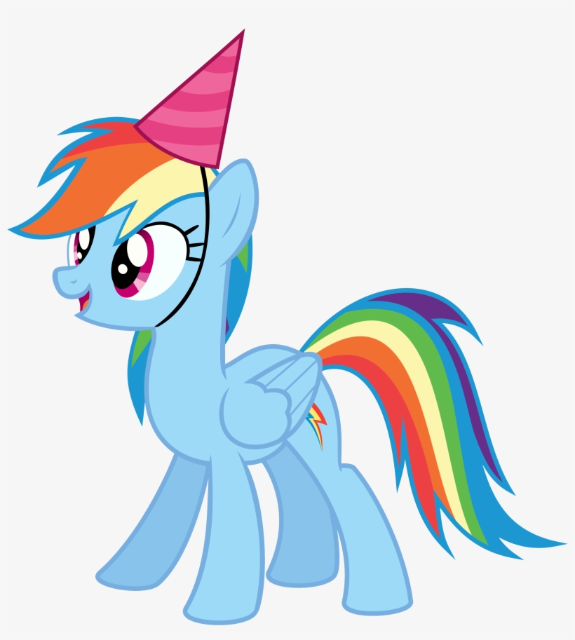 Little Pony Birthday Clipart - Mlp Happy Birthday Rainbow Dash, transparent png