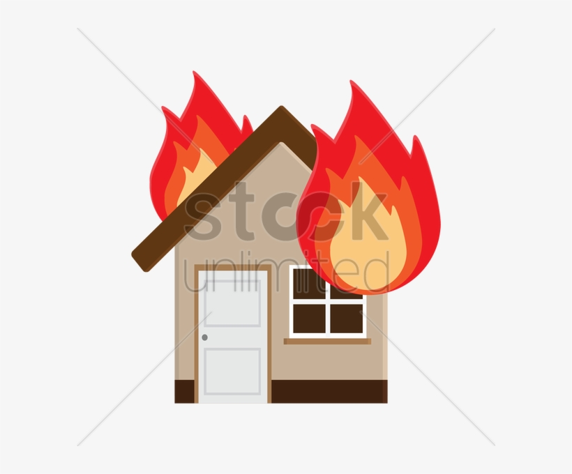 Burning House Cartoon - Burning House Clipart, transparent png